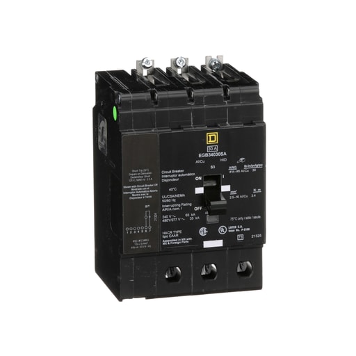Square-D / Schneider - Square D EGB34030SA 3-Pole 30 Amp 480 Star/277 Volt Thermal Magnetic Miniature Circuit Breaker