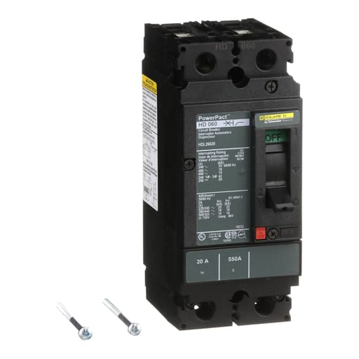Square-D / Schneider - Square D HDL26020 600 Volt 20 Amp Molded Case Circuit Breaker