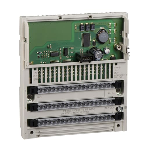 Square-D / Schneider - Square D 170ADM37010 125 x 47.5 x 141.5 mm 24 VDC 250 mA 16-Input 8-Output Discrete I/O Base