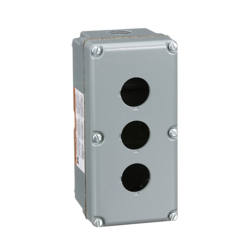 Square-D / Schneider - Square D 9001KY3 3.63 x 7.5 x 3.53 Inch NEMA 1/3/4/6/12/13 3-Hole Push Button Control Station Enclosure