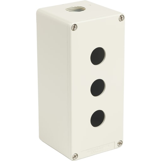 Square-D / Schneider - Square D XAPG39503 6.90 x 3.15 x 3.03 Inch NEMA 4/13 RAL 7032 Gray Painted Die-Cast Zinc Alloy Push Button Enclosure
