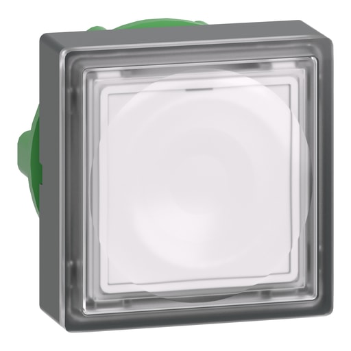 Square-D / Schneider - Square D ZB5CW313 22 mm White Square Flush Momentary Illuminated Push Button Operator