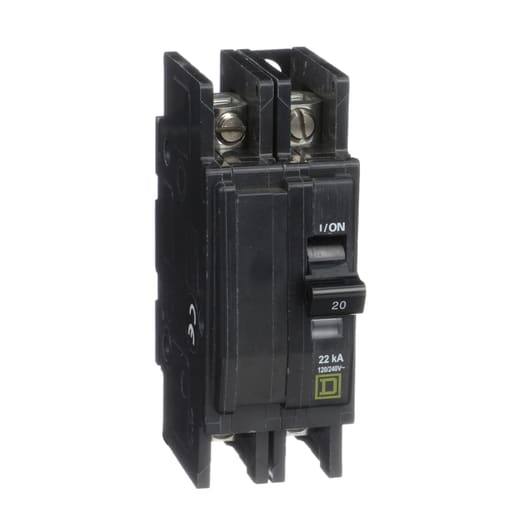 Square-D / Schneider - Square D QOU220VH 120/240 Volt 20 Amp Miniature Circuit Breaker