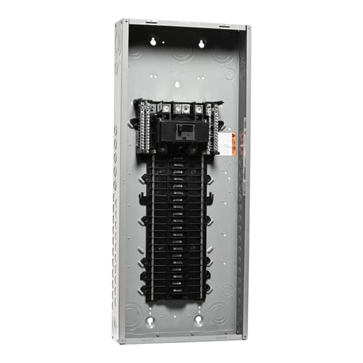 Square-D / Schneider - Square D QO140M200P 200A 120/240V 1phase Convertible Main Breaker Load Center, Plug-On Neutral, 40 Spaces / 60 Circuits, NEMA-1, Gray