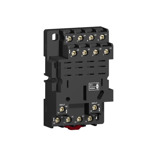 Square-D / Schneider - Square D RPZF4 250 Volt 16 Amp 35 mm Din Rail/Panel Mount Screw Clamp Terminal Relay Socket