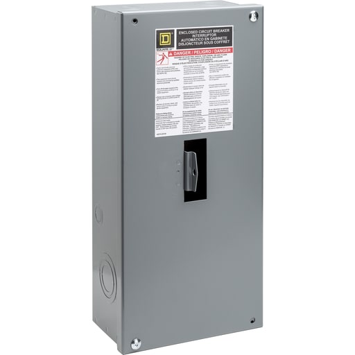 Square-D / Schneider - Square D HD100S 7.9 x 4.75 x 17 Inch NEMA 1 Steel Circuit Breaker Enclosure