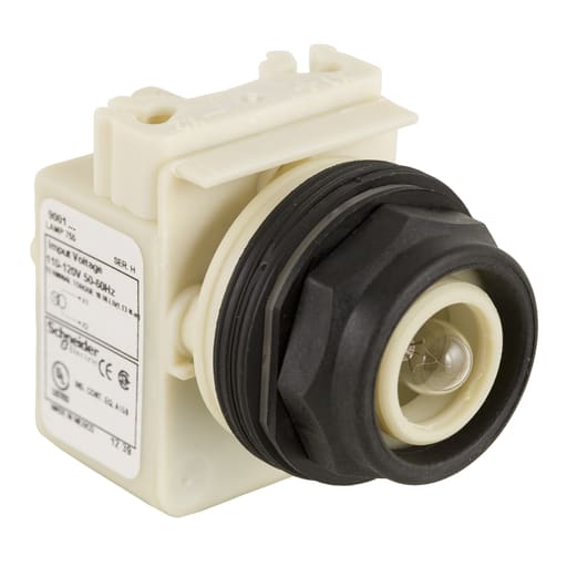 Square-D / Schneider - Square D 9001SKP1 30 mm 110/120 Volt Plastic Bezel Standard Round Pilot Light