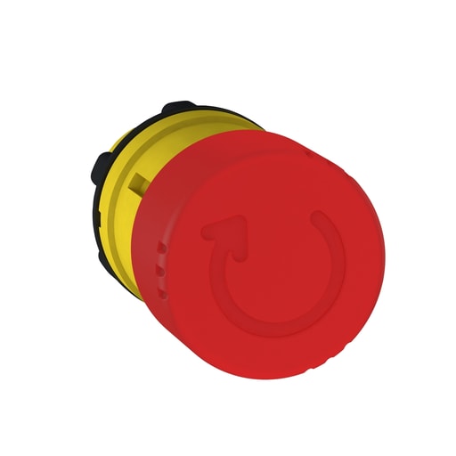 Square-D / Schneider - Square D ZB5AS834 22 mm Red Trigger Action Turn-to-Release Mushroom Head Maintained Push Button