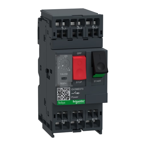 Square-D / Schneider - Square D GV2ME073 3-Pole 600 VAC 2.5 Amp Manual Starter