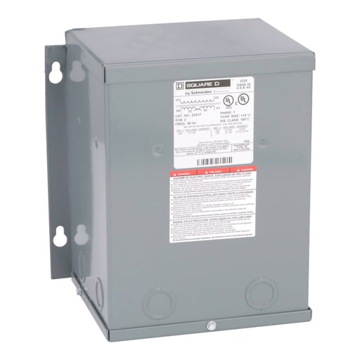 Square-D / Schneider - Square D 2S51F 2 kVa 600 VAC Primary 120/240 VAC Secondary Dry Type General Purpose Transformer