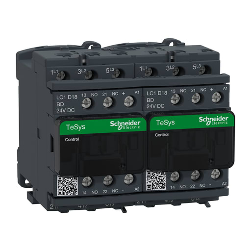 Square-D / Schneider - Square D LC2D18BD 575 VAC 18 Amp 3-Pole 1NO 1NC Screw Terminal Full Voltage Reversing IEC Contactor