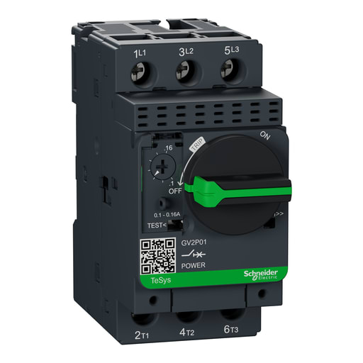 Square-D / Schneider - Square D GV2P01 3-Pole 600 VAC 0.16 Amp Manual Starter