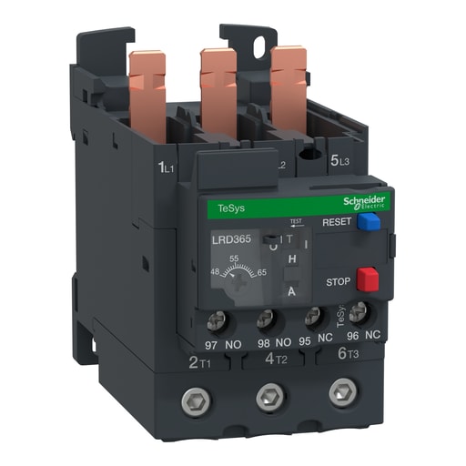 Square-D / Schneider - Square D LRD365 600 Volt 48 to 65 Amp 3-Pole Bi-Metallic Screw Clamp Terminal Thermal Overload Relay