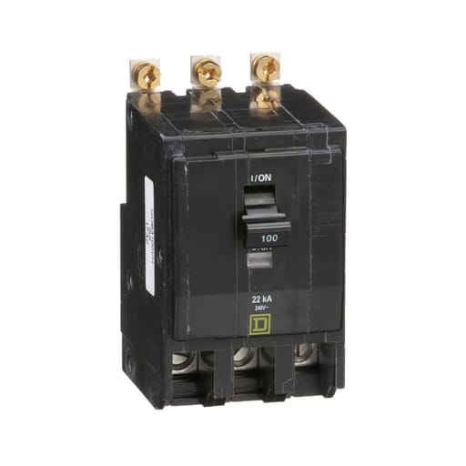 Square-D / Schneider - Square D QOB3100VH 240 Volt 100 Amp Miniature Circuit Breaker