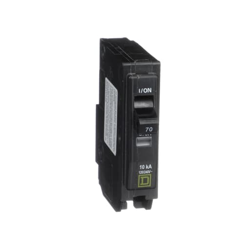Square-D / Schneider - Square D QO170 1-Pole 70 Amp 120/240 Volt Plug-On Thermal Magnetic Miniature Circuit Breaker