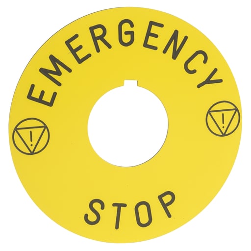 Square-D / Schneider - Square D 9001KN9330 60 mm Emergency Stop Circular Push Button Standard Legend Plate