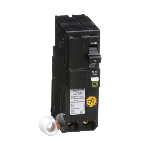 Square-D / Schneider - Square D QO215CAFI Arc-Fault Circuit Breaker 15A 120V 2P , Pigtail Neutral