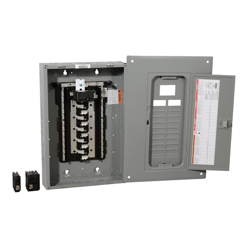 Square-D / Schneider - Square D HOM2040M100PCVP 120/240 VAC 100 Amp 1-Phase 20-Space 40-Circuit NEMA 1 Load Center with Cover