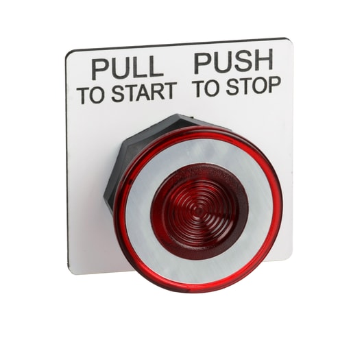 Square-D / Schneider - Square D 9001SKR9R 30 mm Red Body Plastic Bezel 2-Position Mushroom Non-Illuminated Push-Pull Operator