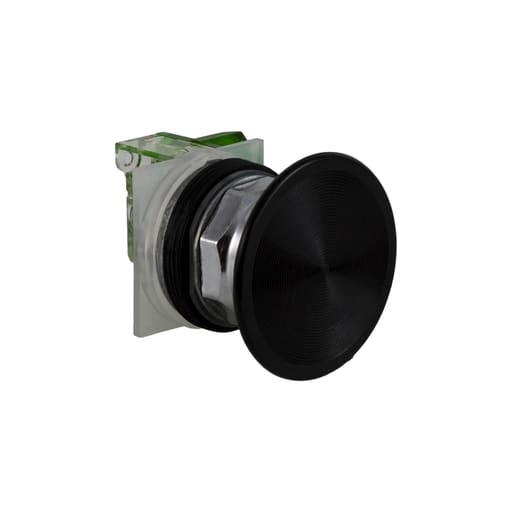 Square-D / Schneider - Square D 9001KR5BH13 30 mm 600 VAC Momentary 1NO 1NC Black Lens Chrome Plated Metal Bezel Non-Illuminated Push Button