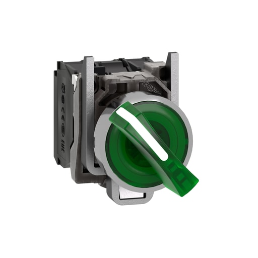 Square-D / Schneider - Square D XB4BK123G5 GR ILL 2 POS SEL SW W/120 VAC LED &