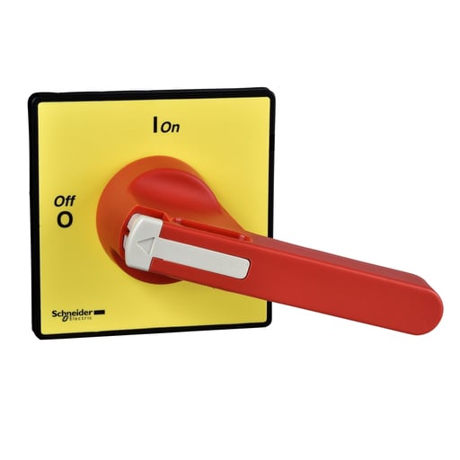 Square-D / Schneider - Square D KCF3PZ 90 x 90 mm Red/Yellow Front Plate and Rotary Handle