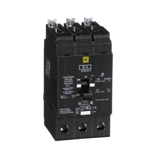 Square-D / Schneider - Square D EGB34015 480Y/277 Volt 15 Amp Miniature Circuit Breaker