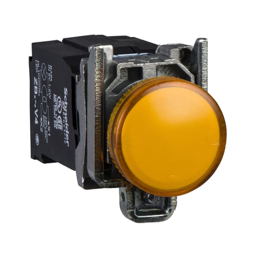 Square-D / Schneider - Square D XB4BV35 22 mm 120 VAC 14 mA Yellow Round Illuminated Pilot Light with LED