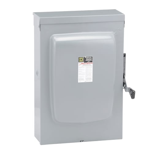 Square-D / Schneider - Square D D326NTR 240 Volt 600 Amp 3-Pole 4-Wire NEMA 3R Fusible General Duty Safety Switch