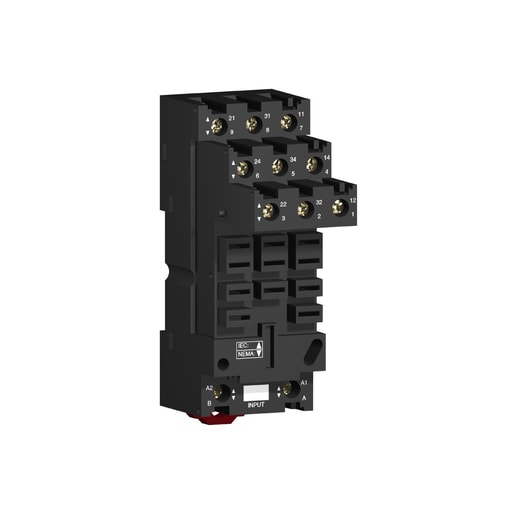 Square-D / Schneider - Square D RUZSF3M 250 Volt 12 Amp 35 mm Din Rail/Panel Mount Box Lug Connector Terminal Relay Socket