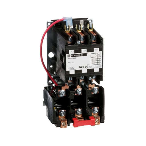 Square-D / Schneider - Square D 8911DPSO53V09 220/208 to 240 VAC 50 Amp 30 Hp Polyphase 3-Pole Open Type Magnetic Definite Purpose Starter