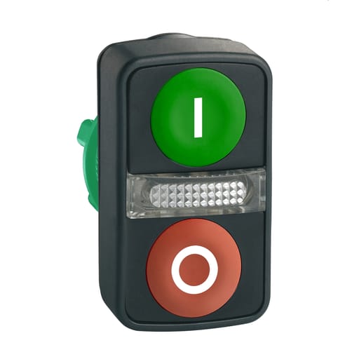 Square-D / Schneider - Square D ZB5AW7A3741 PLASTIC ILLUM FLUSH TWO BUTTON