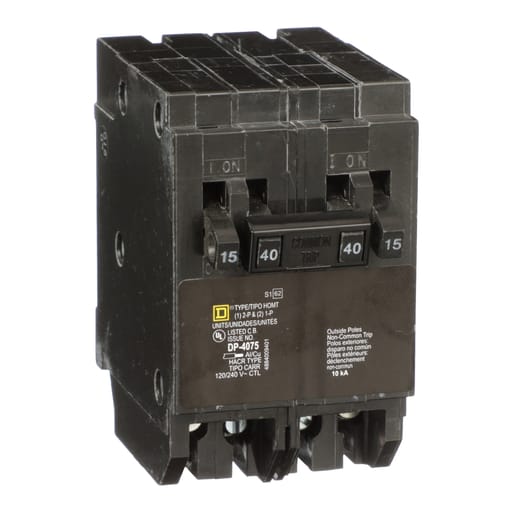 Square-D / Schneider - Square D HOMT1515240 120/240 Volt 15 Amp Miniature Circuit Breaker