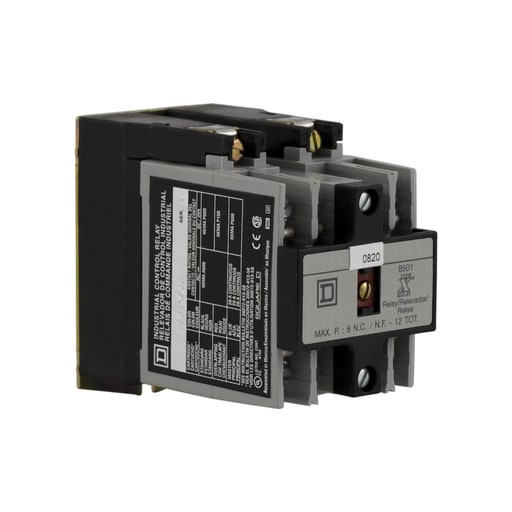 Square-D / Schneider - Square D 8501XO20XTD1V02 110/120 VAC 10/5 Amp 1NO 1NC Panel Mount AC Operated Industrial Timing Relay