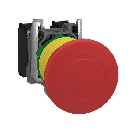 Square-D / Schneider - Square D XB5AT845 22 mm 600 VAC 1.2 Amp 1NO 1NC Round Trigger Action Push-Pull Non-Illuminated Push Button