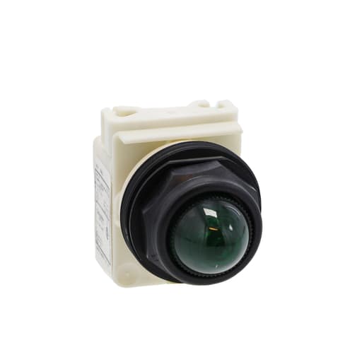 Square-D / Schneider - Square D 9001SKP32G9 30 mm 12/14 VAC/VDC Green Lens Plastic Bezel Incandescent Standard Octagonal Pilot Light