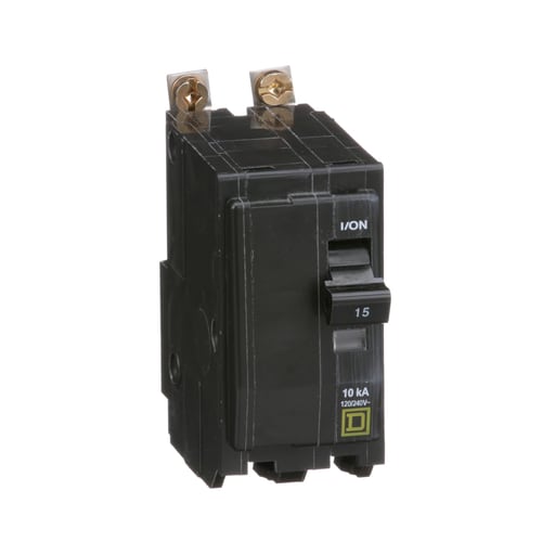 Square-D / Schneider - Square D QOB215 Miniature Circuit Breaker 15A 120/240V 1Ph 2P , Bolt-On