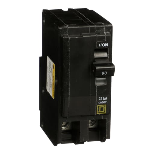 Square-D / Schneider - Square D QO290VH 2-Pole 90 Amp 120/240 VAC Plug-On Miniature Circuit Breaker