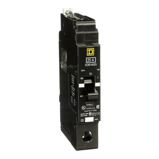 Square-D / Schneider - Square D EDB14025 277 Volt 25 Amp Miniature Circuit Breaker