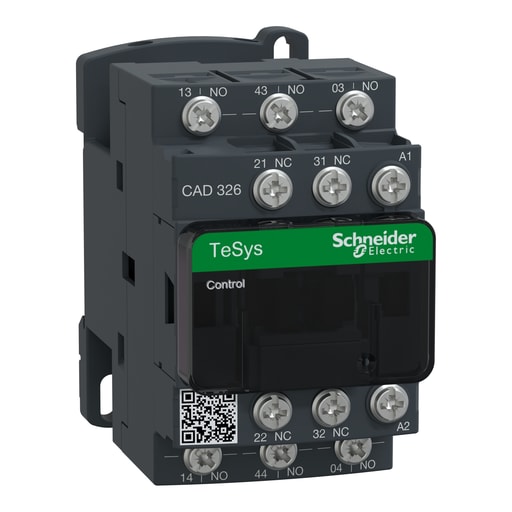 Square-D / Schneider - Square D CAD326U7 240 VAC 10 Amp 5-Pole 5NO IEC Control Relay