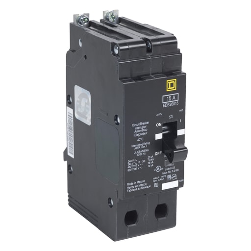 Square-D / Schneider - Square D EDB26020 2-Pole 20 Amp 600 Volt Thermal Magnetic Miniature Circuit Breaker
