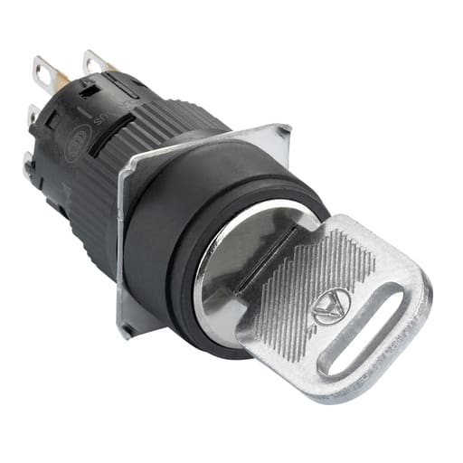 Square-D / Schneider - Square D XB6EAG221P KSS ROUND BLACK 2 MAINT POS 1