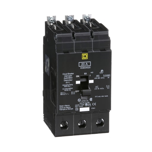 Square-D / Schneider - Square D EGB34020 480Y/277 Volt 20 Amp Miniature Circuit Breaker
