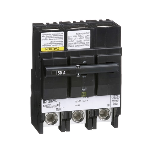 Square-D / Schneider - Square D QOB3150VH Miniature Circuit Breaker 150A 240V 3Ph , Bolt-On
