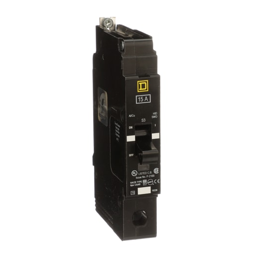 Square-D / Schneider - Square D EJB14015 1-Pole 15 Amp 277 Volt Thermal Magnetic Miniature Circuit Breaker