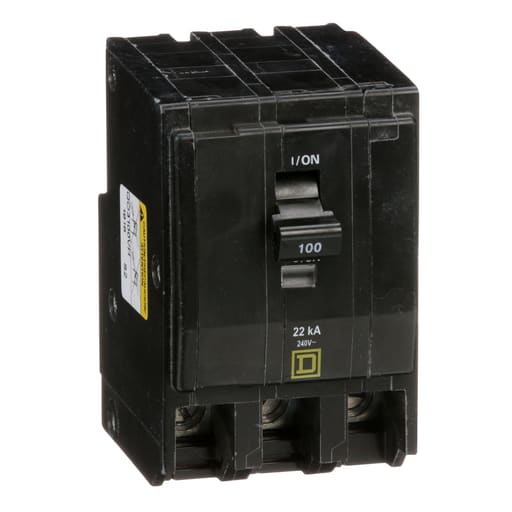 Square-D / Schneider - Square D QO3100VH 3-Pole 100 Amp 240 Volt Plug-On Miniature Circuit Breaker