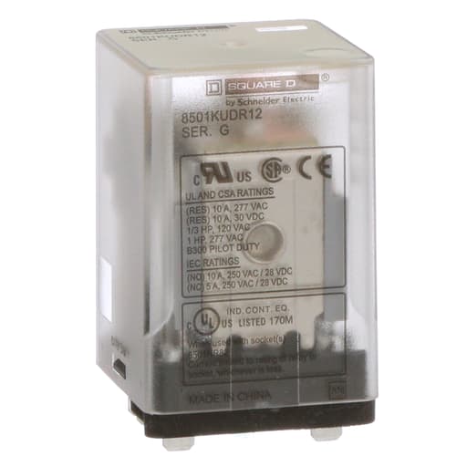 Square-D / Schneider - SQD 8501KUDR12V60 Plug in relay, Ty