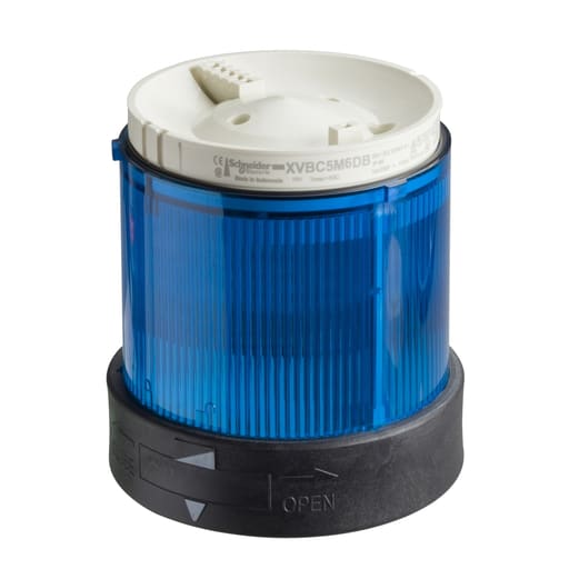 Square-D / Schneider - Square D XVBC2B6 70 mm 24 VAC/VDC 30 mA Blue Polycarbonate Steady Illuminated Modular Tower Unit with LED