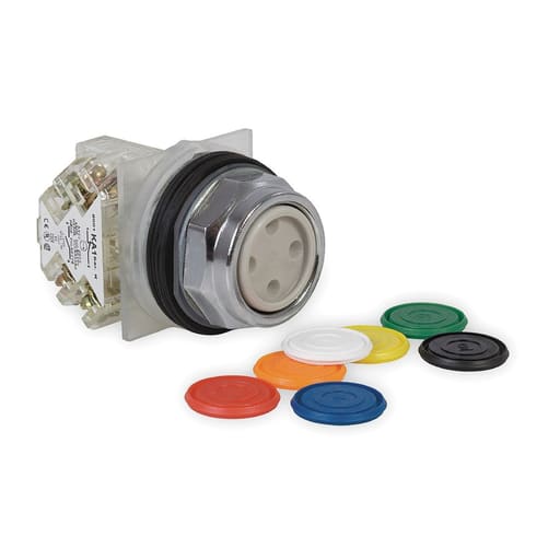 Square-D / Schneider - Square D 9001KR1UH13 30 mm 600 VAC Momentary 1NO 1NC Universal Metal Bezel Non-Illuminated Push Button