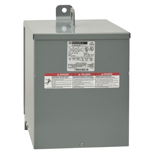 Square-D / Schneider - Square D 5S1FSS 5 kVa 240 x 480 VAC Primary 120/240 VAC Secondary Dry Type General Purpose Transformer